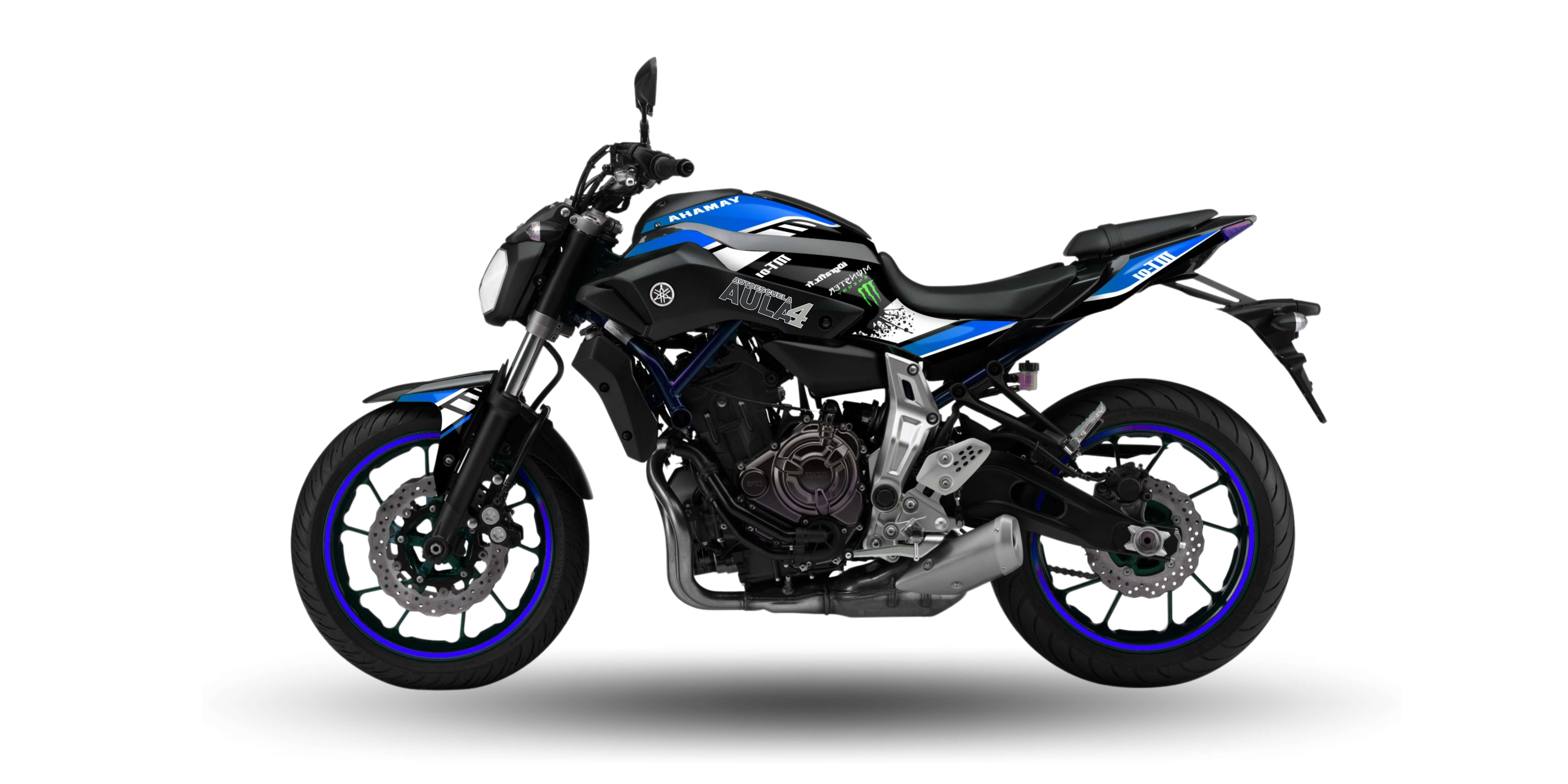 Yamaha MT 07 en azul