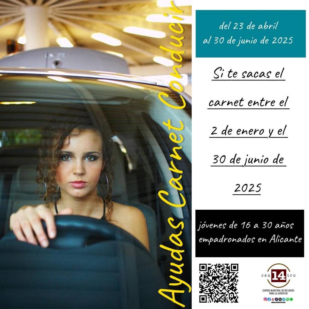 banner oficial de Ayudas Carnet Conducir del Ayuntamiento Alicante 2025