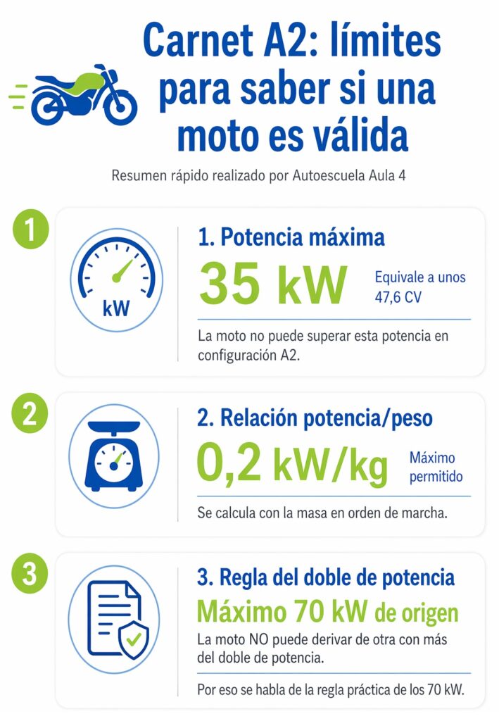 motos para carnet a2 limites